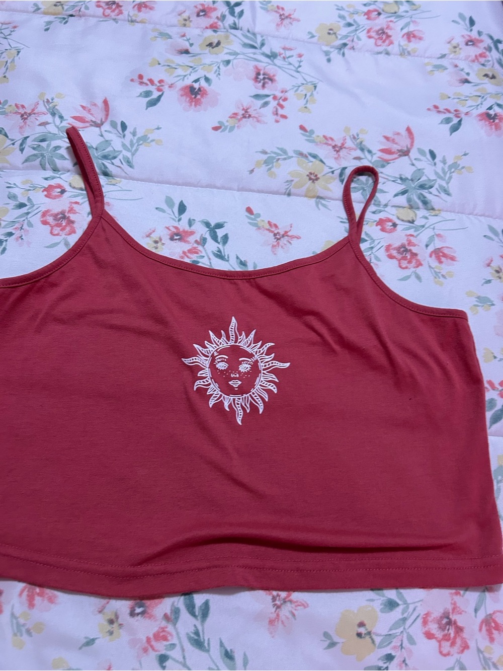 ROMWE Red Sun Graphic Cami